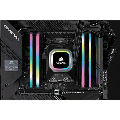 Corsair Vengeance RGB Pro SL, DDR4-3200, CL16 - 16 GB Dual-Kit, schwarz - Achat / Vente sur grosbill.com - 3