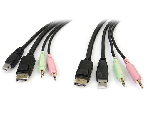 4-in-1 USB DisplayPort KVM Switch Cable - Achat / Vente sur grosbill.com - 0