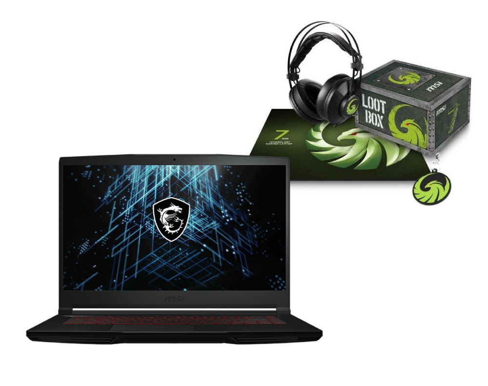 image produit MSI GF63 Thin 11SC-1417FR + LOOT BOX ALPHA Bundle (Casque Gaming + Tapis) Grosbill