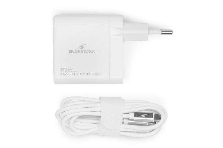 Bluestork 65W USB C - Blanc/Détachable  (PW-NB-65-C-GAN-W) - Achat / Vente Accessoire alimentation sur grosbill.com - 6
