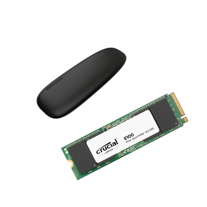 Crucial Pack Asus Cobble Noir + E100 1To  M.2 - Disque SSD - 0