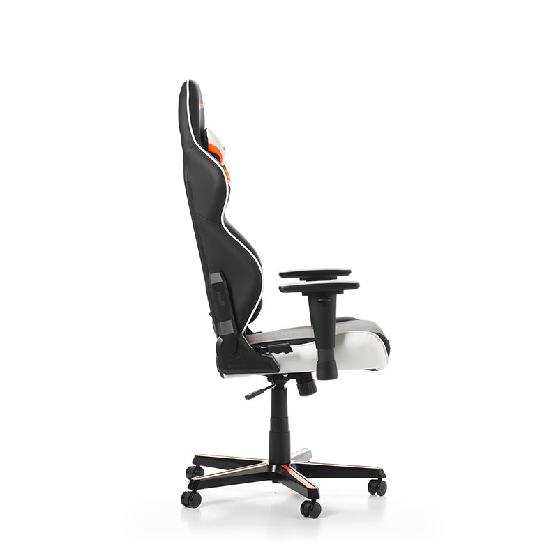 DXRacer Racing R288-NOW- Noir/Blanc/Orange/Simili Cuir/3D Noir/Orange - Siège PC Gamer - 3