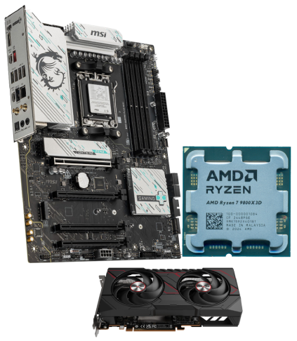 9060XT Pulse + 9800X3D + B850 - grosbill.com - 0