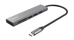 Accessoire PC portable Trust Hub USB-C HALYX 5 ports/3 USB/1 SD/1 micro-SD Grosbill