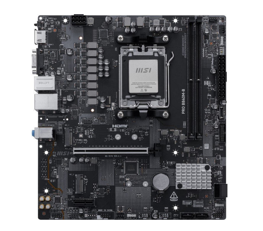 MSI PRO B840M-B Micro-ATX  - Carte mère MSI - grosbill.com - 1