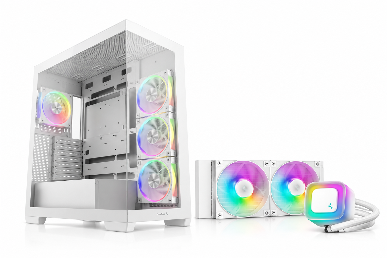 CG580 4F Blanc + LE240 V2 - Blanc - 240mm - grosbill.com - 1