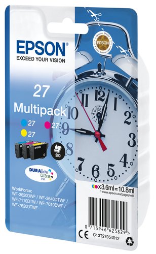 Epson Ink/27 Alarm Clock 3.6ml CMY SEC - Achat / Vente Consommable imprimante sur grosbill.com - 1