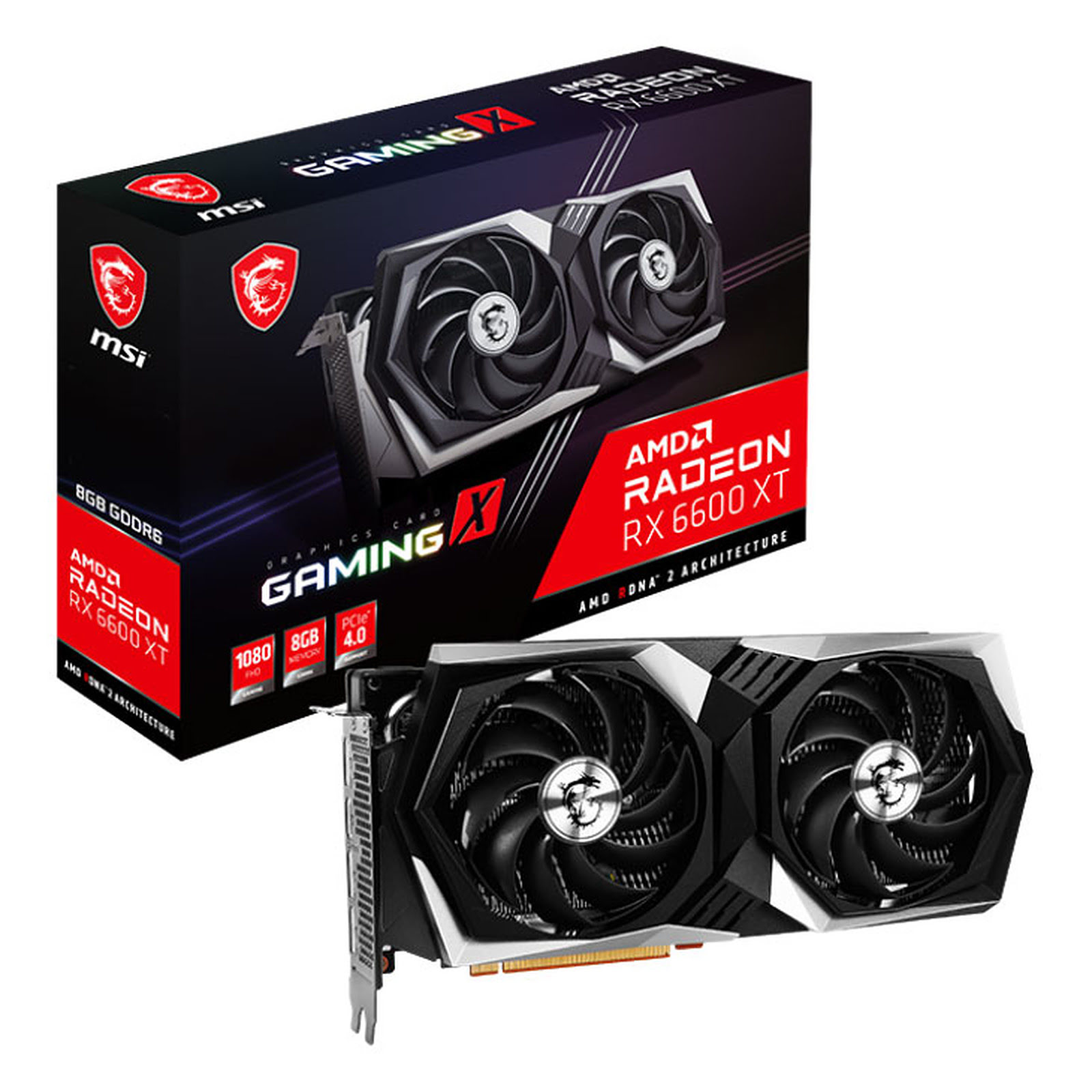 MSI RX 6600 XT GAMING X 8G  - Carte graphique MSI - grosbill.com - 0
