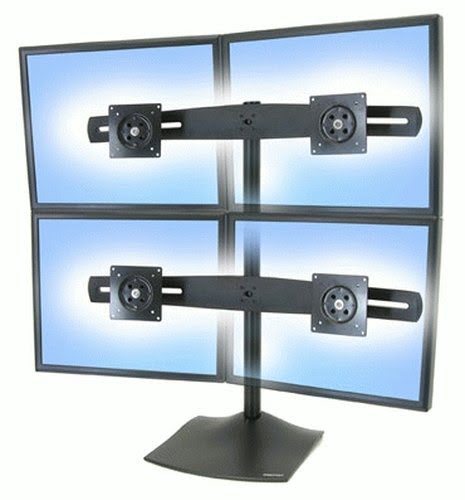 33-324-200/Quad Monitor Stand 2x2 Black - Achat / Vente sur grosbill.com - 1