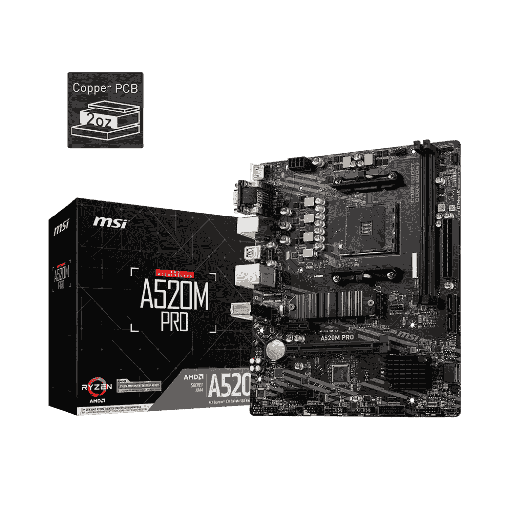 MSI A520M PRO Micro-ATX  - Carte mère MSI - grosbill.com - 0