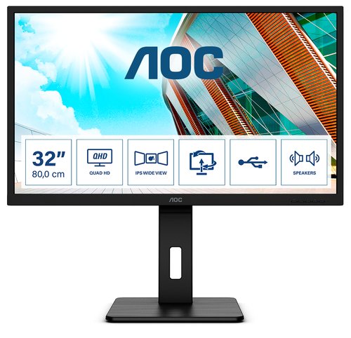 AOC 31.5IN QHD 2560X1440 4MS 16:9