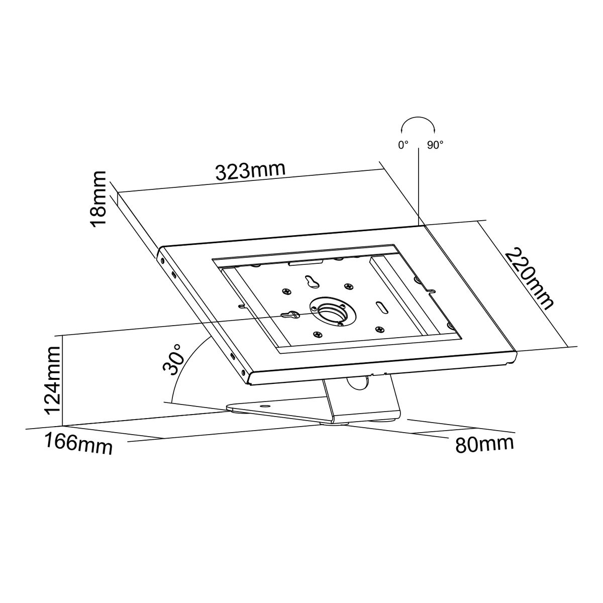 Support de table antivol pour Tab A 2019 10.1" - 1