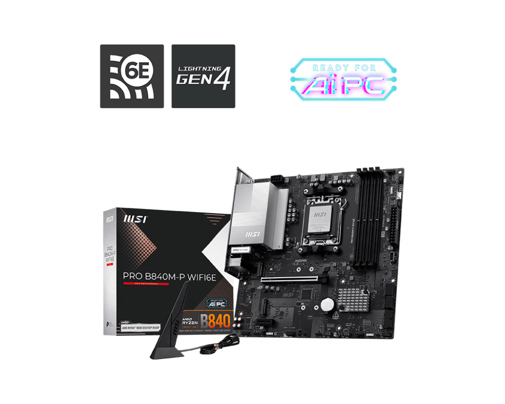 MSI PRO B840M-P WIFI6E Micro-ATX  - Carte mère MSI - grosbill.com - 0