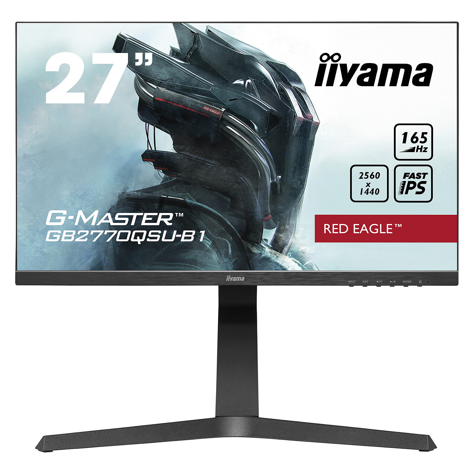 Iiyama 27 pouces  GB2770QSU-B1-TBE - Ecran PC Iiyama - grosbill.com - 0