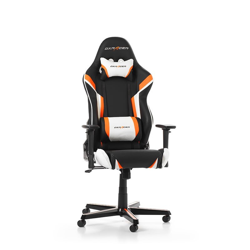 DXRacer Racing R288-NOW- Noir/Blanc/Orange/Simili Cuir/3D Noir/Orange - Siège PC Gamer - 4