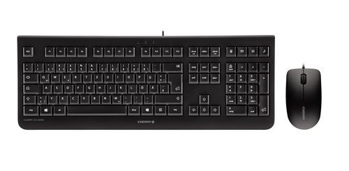 Cherry DC 2000 Ensemble Clavier & Souris filaires, noir, USB, AZERTY - FR