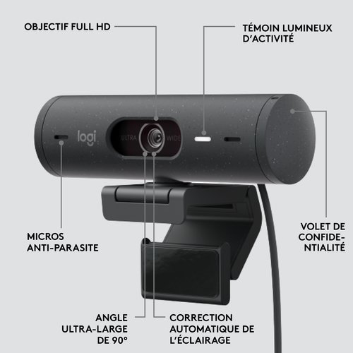 Logitech BRIO 500 HD - Webcam - grosbill.com - 11