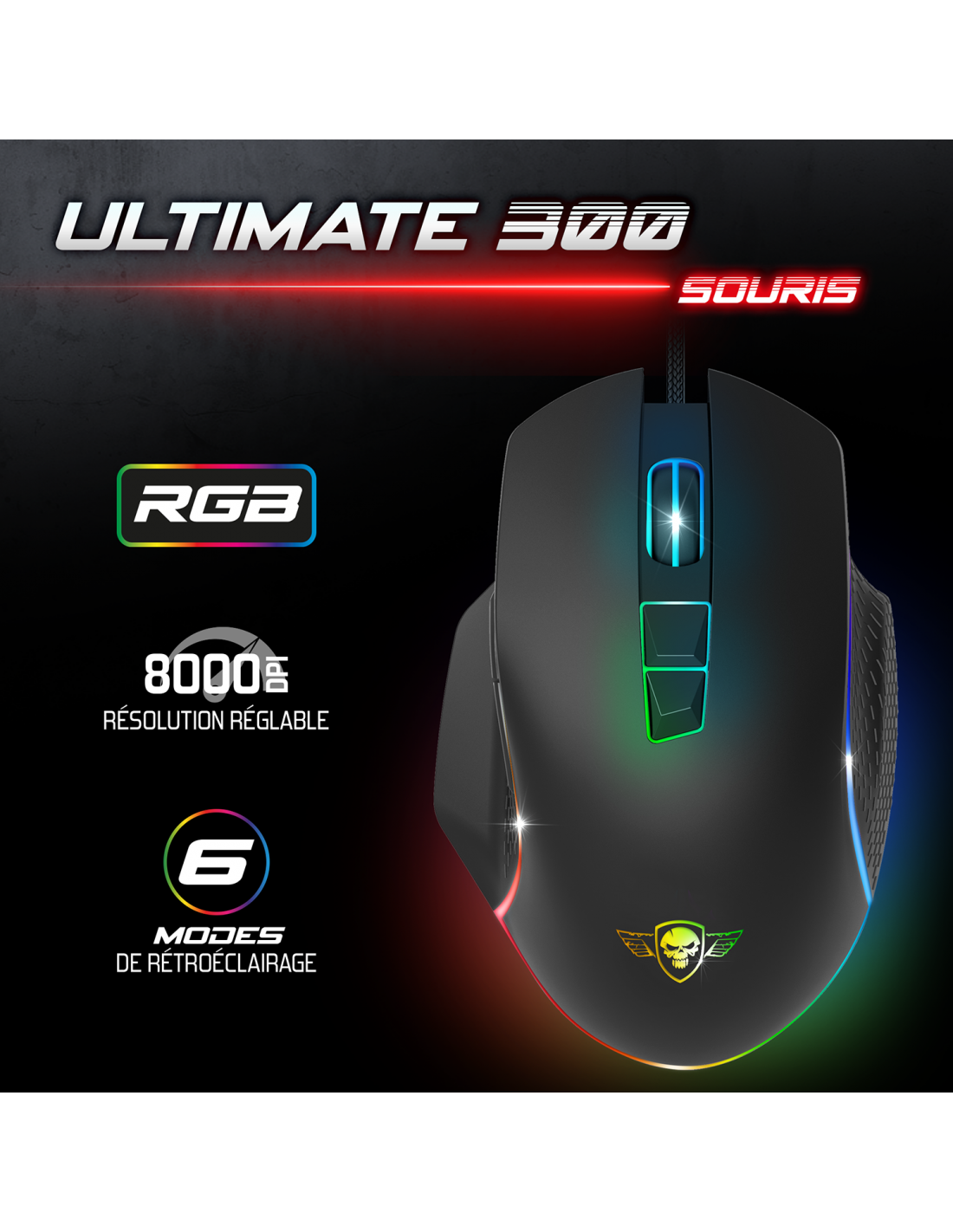 Spirit Of Gamer 4 en 1 Ultimate 300 - Clavier/Souris/Tapis/Casque (CLS-MKH300) - Achat / Vente Pack Peripheriques sur grosbill.com - 5