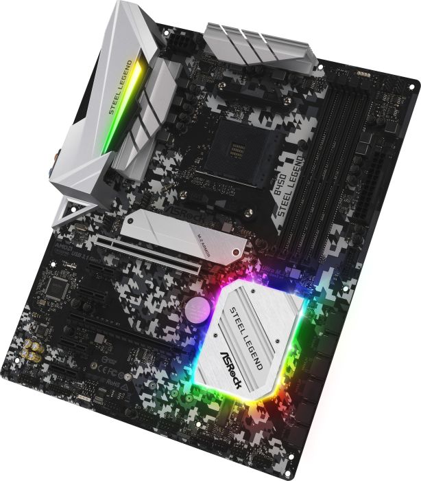 ASRock B450 Steel Legend ATX  - Carte mère ASRock - grosbill.com - 1