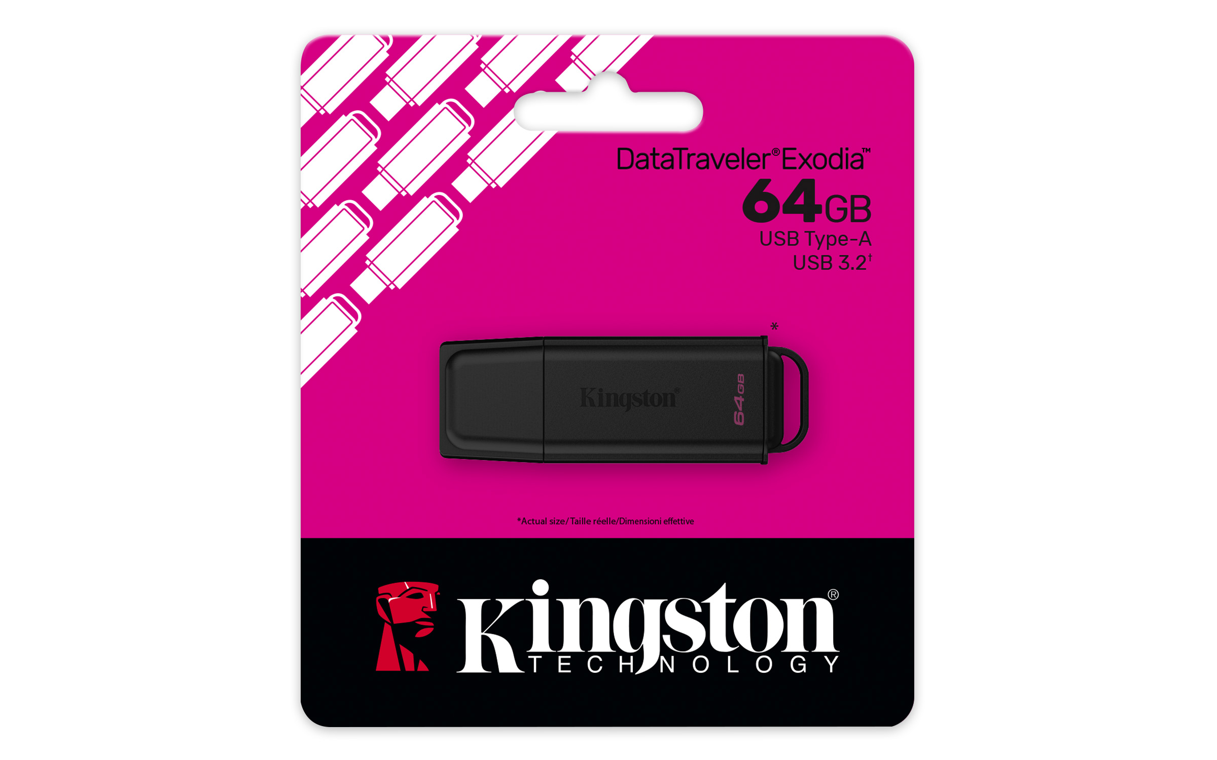 Kingston - USB 3.2 Gen1 64GB - Clé USB Kingston - grosbill.com - 1