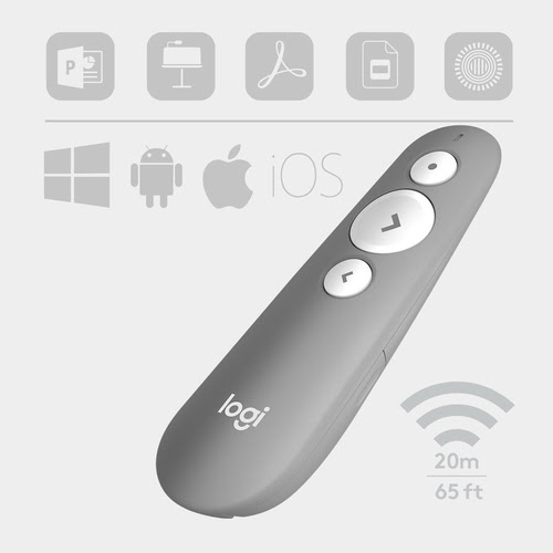 Logitech R500 Laser Presentation Remote Grey