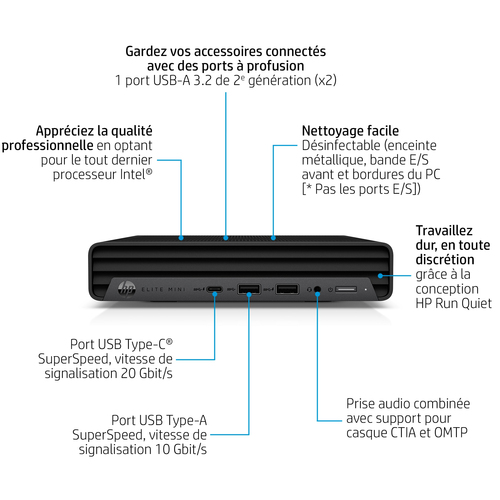 Elite Mini 800 G9 - i5-13500 16Go 512Go W11P - Achat / Vente sur grosbill.com - 3