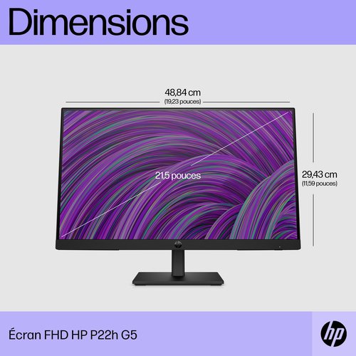 HP P22h G5 FHD Monitor - Achat / Vente sur grosbill.com - 11