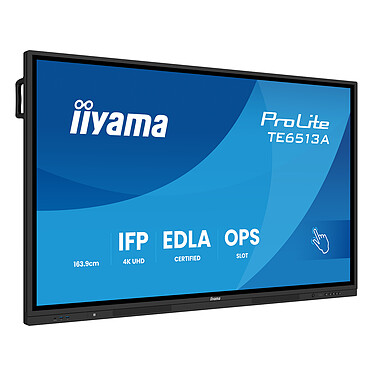 Iiyama TE6513A-B1AG - 64.5" 4K Tactile IPS 8ms Android 14 OS iiShare Wifi Bluetooth (TE6513A-B1AG) - Achat / Vente Affichage collaboratif sur grosbill.com - 2