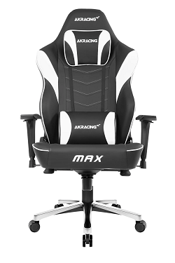 AKRacing Masters Série Max - Noir/Blanc/Simili Cuir/4D