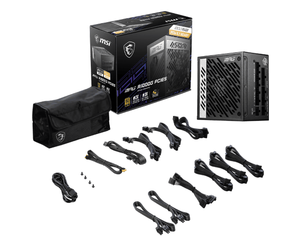 MSI MAG PANO M100R PZ Noir+MPG A1000GS+CORELIQUID I360 Noir - Boîtier PC - 8