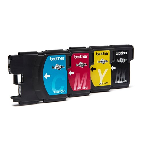 Brother  Pack de 4 cartouches LC1100 BK/C/M/Y - Achat / Vente Consommable imprimante sur grosbill.com - 1