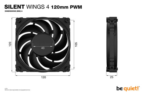 be quiet! SILENT WINGS 4 120mm PWM - Ventilateur boîtier - 4