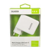 Grosbill Chargeur mural 3 ports - 2xUSB-A - USB-C - Blanc (CH-016WH) - Achat / Vente Chargeur sur grosbill.com - 8