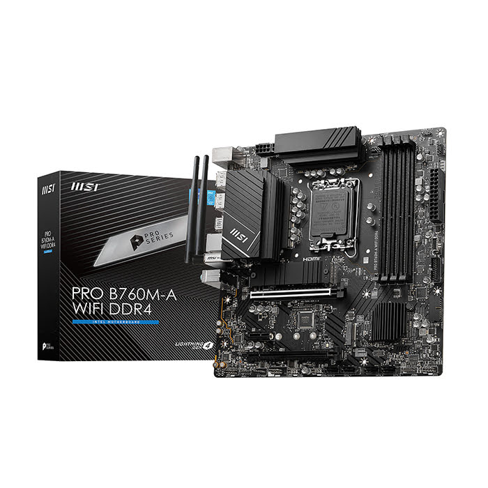 MSI PRO B760M-A WIFI DDR4 Micro-ATX  - Carte mère MSI - 0