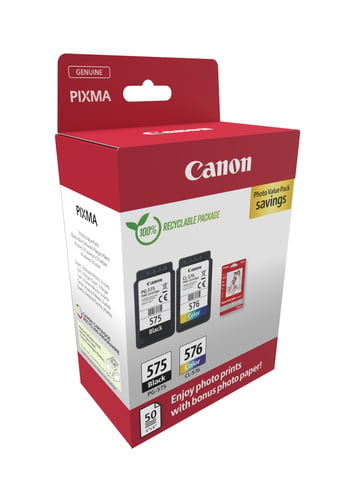 Cartouche PG-575/CL-576 - Pack 2 couleurs pour imprimante Jet d'encre Canon - 1