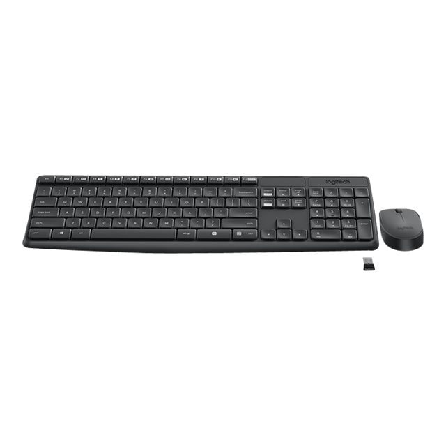 Logitech Ensemble clavier-souris sans fil MK235 - Noir - Packs