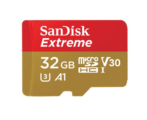 Sandisk Extreme microSDHC 32GB+SD Adap+RescPro