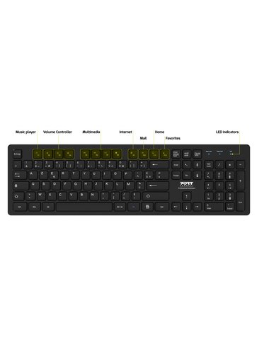 Port Connect Professional Office Pack - Pack Clavier/Souris - 11
