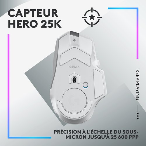 Logitech G502 X PLUS WHITE - Souris PC Logitech - grosbill.com - 11