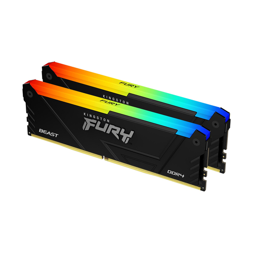 image produit Kingston Fury Beast RGB 16Go (2x8Go) DDR4 3200MHz Grosbill