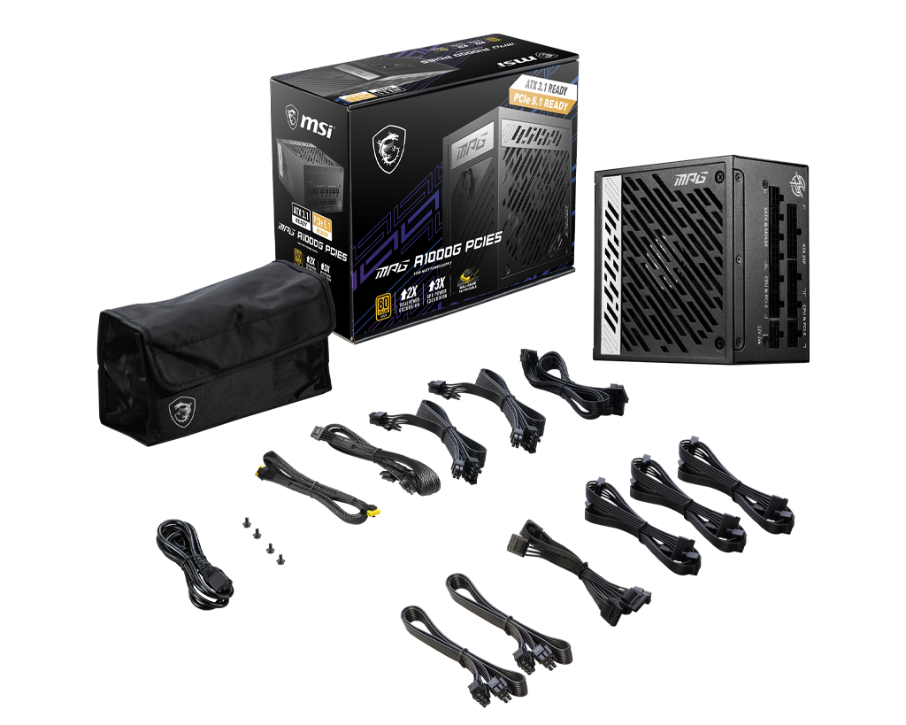 MSI 80+ Gold (1000W) - Alimentation MSI - grosbill.com - 1