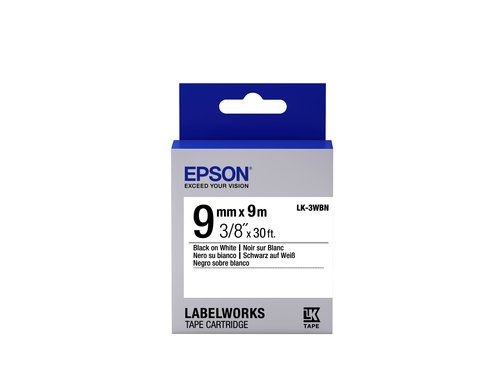 Epson TAPE LK-3WBN STD BLK-/WHT 9/9