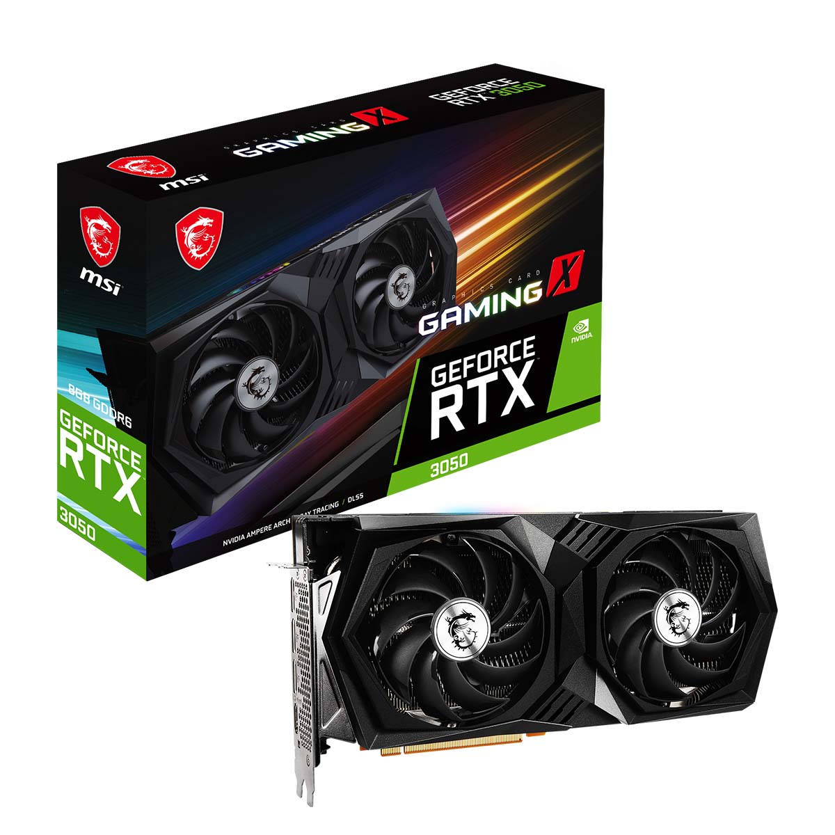 MSI RTX 3050 GAMING X 8G LHR  - Carte graphique MSI - grosbill.com - 0