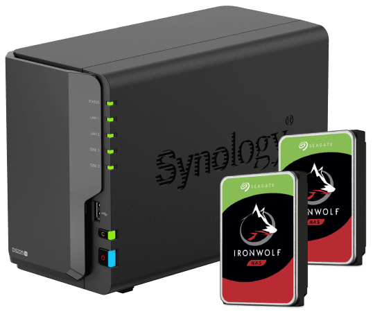 Synology DS225+ - 2 Baies avec 2 disques de 8To IronWolf - Serveur NAS - 0
