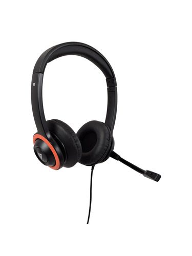 V7 Casque Safesound pour la��enseignement secondaire avec micro volume max limite antimicrobien cable de 2 m 35 mm Notebook