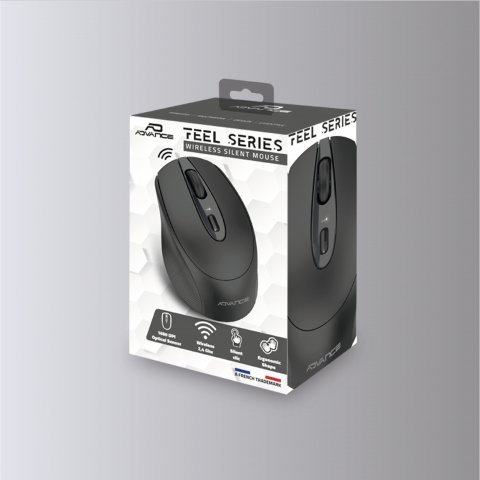 Advance Feel Wireless Noire - Souris PC Advance - grosbill.com - 4