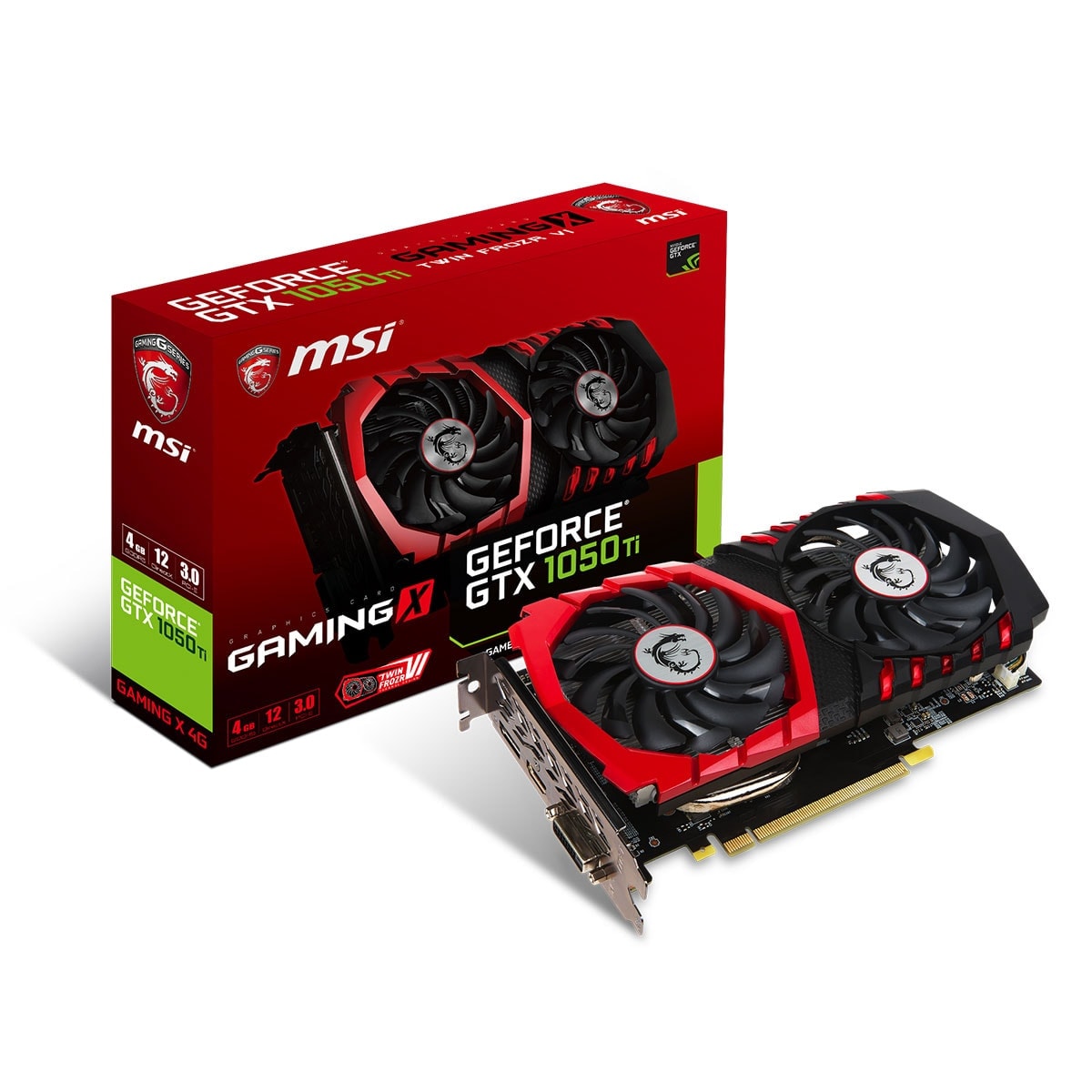 MSI GTX1050Ti Gaming X 4G  - Carte graphique MSI - grosbill.com - 0