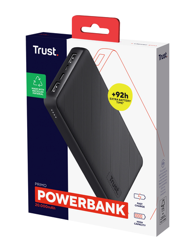 Trust Batterie externe PRIMO - 20.000mAh - Powerbank  (24676) - Achat / Vente Batterie Externe  sur grosbill.com - 5