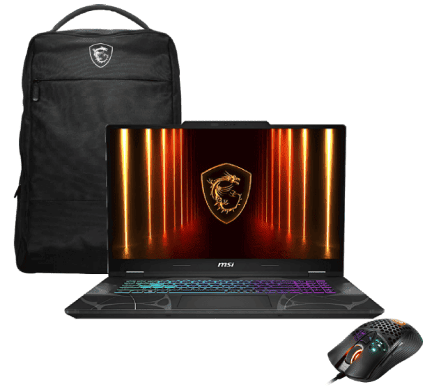 PC portable MSI Cyborg 15 B2RWFKG-1267FRY - 15.6" FHD 144Hz C9 270H RTX 5060 16Go 1To W11 + Sac + Souris Grosbill