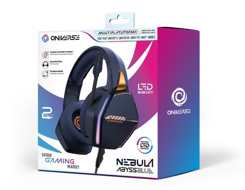 Oniverse Nebula Stereo Bleu - Micro-casque - grosbill.com - 2